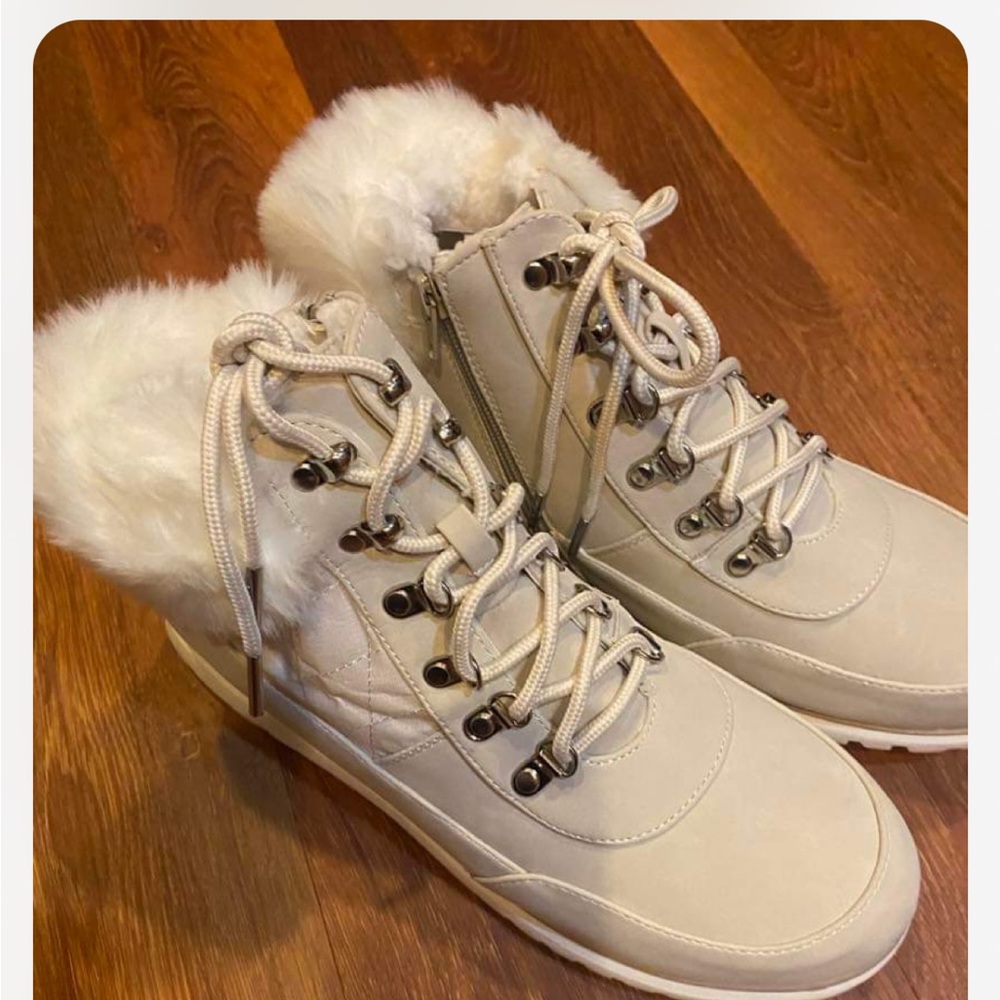 NWOT Karen Scott Lace/Zip Up Fur Top Ankle Boot Size 11